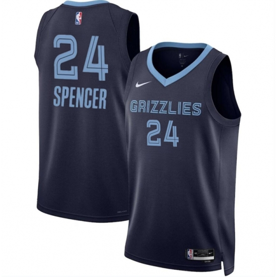 Memphis Grizzlies 24 Cam Spencer Navy 2024 Draft Icon Edition Stitched ...